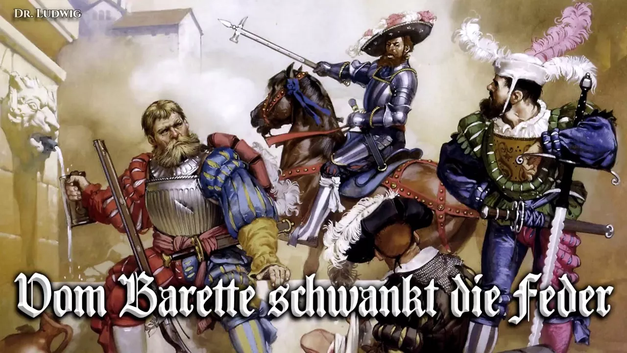 Vom Barette schwankt die Feder