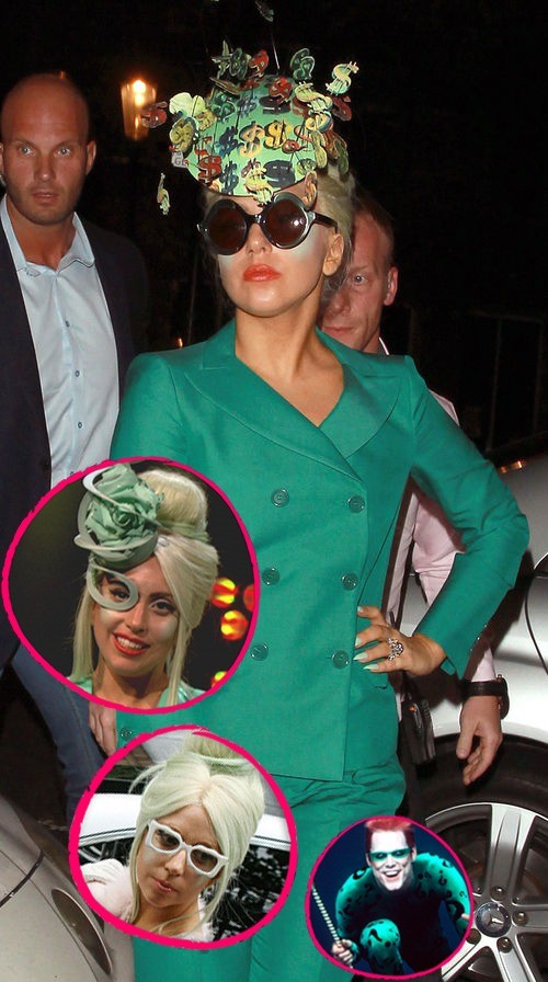 Lady GaGa steht auf gruen